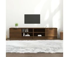 TV staliukas Televizoriaus spintelės, 2vnt., rudos, 80x35x36,5cm, mediena