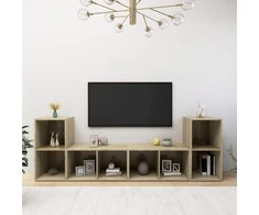 TV staliukas Televizoriaus spintelės, 4vnt., ąžuolo, 72x35x36,5cm, mediena