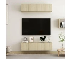 TV staliukas Televizoriaus spintelės, 4vnt., ąžuolo, 60x30x30cm, mediena