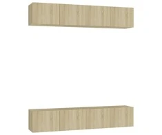 TV staliukas Televizoriaus spintelės, 4vnt., ąžuolo, 80x30x30cm, mediena