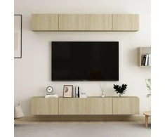 TV staliukas Televizoriaus spintelės, 4vnt., ąžuolo, 100x30x30cm, mediena