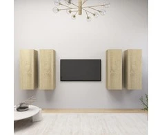 TV staliukas Televizoriaus spintelės, 4vnt., ąžuolo, 30,5x30x90cm, mediena