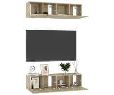 TV staliukas Televizoriaus spintelės, 4vnt., ąžuolo, 60x30x30cm, mediena