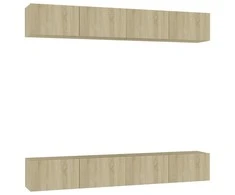 TV staliukas Televizoriaus spintelės, 4vnt., ąžuolo, 100x30x30cm, mediena