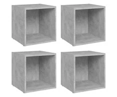 TV staliukas Televizoriaus spintelės, 4vnt., betono pilkos, 37x35x37cm, MDP