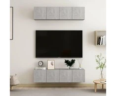 TV staliukas Televizoriaus spintelės, 4vnt., betono, 60x30x30cm, mediena