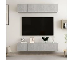 TV staliukas Televizoriaus spintelės, 4vnt., betono, 80x30x30cm, mediena