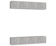 TV staliukas Televizoriaus spintelės, 4vnt., betono, 80x30x30cm, mediena