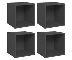 TV staliukas Televizoriaus spintelės, 4vnt., pilkos, 37x35x37cm, MDP