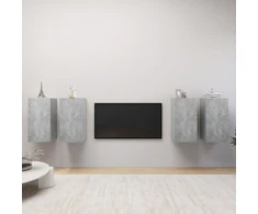 Televizoriaus spintelės, 4vnt., pilkos, 30,5x30x60cm, MDP