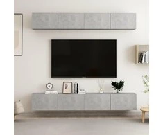 TV staliukas Televizoriaus spintelės, 4vnt., betono, 100x30x30cm, mediena