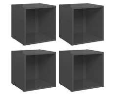 TV staliukas Televizoriaus spintelės, 4vnt., pilkos, 37x35x37cm, MDP