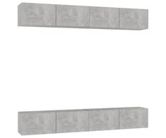 TV staliukas Televizoriaus spintelės, 4vnt., betono, 100x30x30cm, mediena