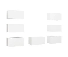 TV staliukas Televizoriaus spintelės, 7vnt., baltos, 30,5x30x60cm, mediena