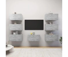 TV staliukas Televizoriaus spintelės, 7vnt., pilkos, 30,5x30x60cm, MDP