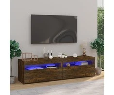 TV staliukas Televizoriaus spintelės su LED, 2vnt., ąžuolo, 75x35x40cm