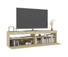 TV staliukas Televizoriaus spintelės su LED, 2vnt., ąžuolo, 75x35x40cm