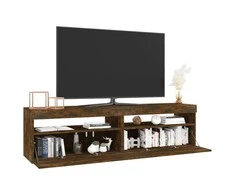 TV staliukas Televizoriaus spintelės su LED, 2vnt., ąžuolo, 75x35x40cm