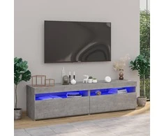TV staliukas Televizoriaus spintelės su LED, 2vnt., betono, 75x35x40cm