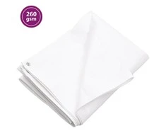 Tentas, baltos spalvos, 4x4m, 260g/m², HDPE