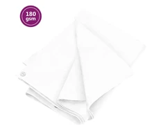 Tentas, baltos spalvos, 6x12m, 180g/m², HDPE