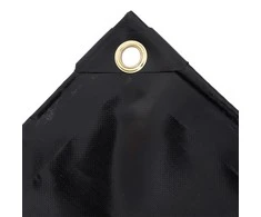 Tentas, juodos spalvos, 1,5x6m, 650g/m²