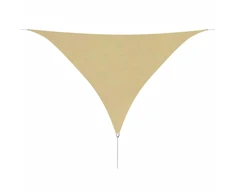 Tentas nuo saulės, oksf. aud., trikampis, 3,6x3,6x3,6m, smėlio