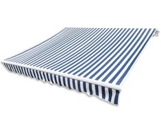 Markizės viršus, mėlyna ir balta, 3x2,5m (rėmas nepridedamas)
