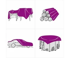 Tentas, pilkos spalvos, 4x6m, 650g/m²