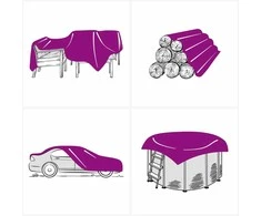 Tentas, žalios spalvos, 5x5m, 650g/m²
