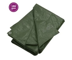 Tentas, žalios spalvos, 6x10m, 180g/m², HDPE