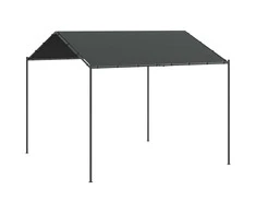Tentinė palapinė, antracito spalvos, 3x3m, plienas ir audinys