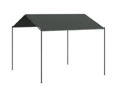 Tentinė palapinė, antracito spalvos, 4x4m, plienas ir audinys