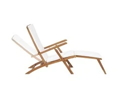 Sofa Terasos kėdė su čiužinuku, kreminė balta, tikmedžio masyvas