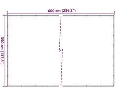 Tinklas priekabai, žalios spalvos, 3,5x6m, HDPE