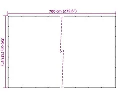Tinklas priekabai, žalios spalvos, 3,5x7 m, HDPE