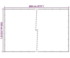 Tinklas priekabai, žalios spalvos, 3,5x8 m, HDPE