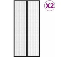 Tinkleliai nuo vabzdžių durims, 2vnt., juodi, 210x90cm
