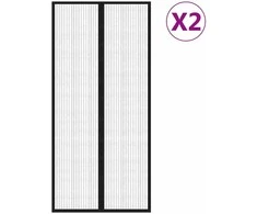 Tinkleliai nuo vabzdžių durims, 2vnt., juodi, 220x110cm
