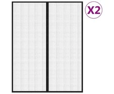 Tinkleliai nuo vabzdžių durims, 2vnt., juodi, 230x160cm