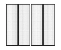Tinkleliai nuo vabzdžių durims, 2vnt., juodi, 200x80cm