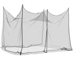 Lauko tinklelis nuo uodų, 220 tinklo, juodas, 300x300x200 cm