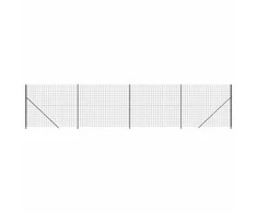 Tinklinė tvora su flanšais, antracito spalvos, 2x10 m