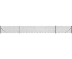Tinklinė tvora su flanšais, antracito spalvos, 1,1x10m
