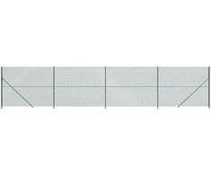Tinklinė tvora su flanšais, žalios spalvos, 1,4x10m