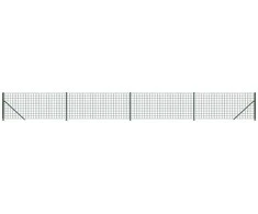 Tinklinė vielinė tvora su flanšais, žalios spalvos, 1x10m