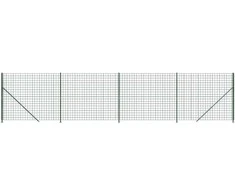 Tinklinė vielinė tvora su flanšais, žalios spalvos, 1,6x10m
