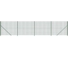 Tinklinė vielinė tvora su flanšais, žalios spalvos, 1,6x10m