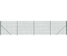 Tinklinė vielinė tvora su flanšais, žalios spalvos, 1,6x10m