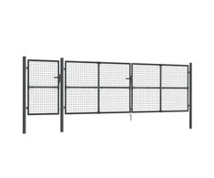 Tinkliniai sodo vartai, antracito spalvos, 500x175 cm, plienas